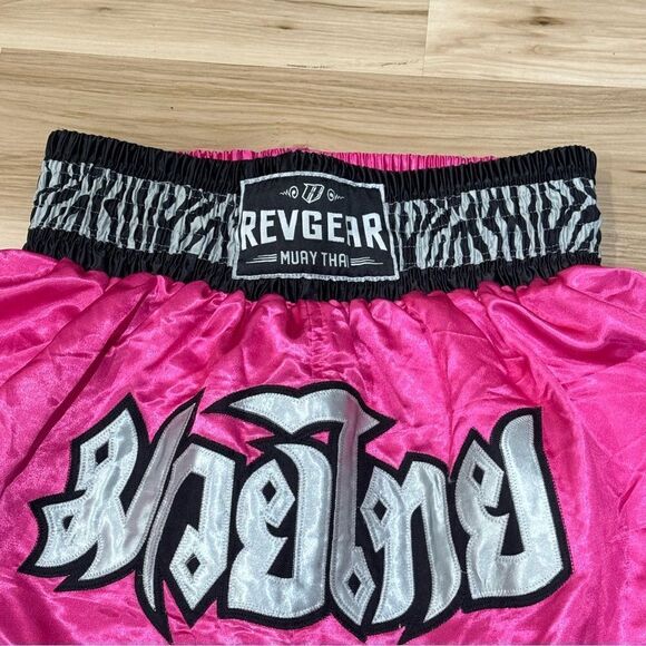 Revgear Apsara Muay Thai Shorts Pink Black Women’s XL - Picture 3 of 5